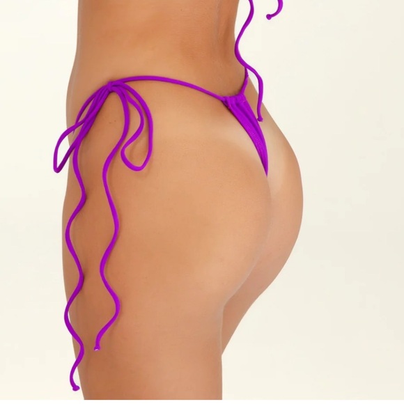 Minimale Animale SANCTUARY TASSEL THONG BIKINI BOTTOM in PARAISO VIOLET - Picture 11 of 12